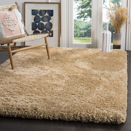 SAFAVIEH Express Shag Hand Tufted Small Rectangle Area Rug, Beige - 3 x 5 ft. SGE620B-3